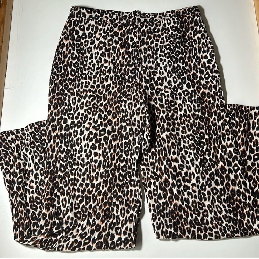 Reformation Cheetah Light Weight High Waist Flare — CROPPED - SEE DESCRIPTION